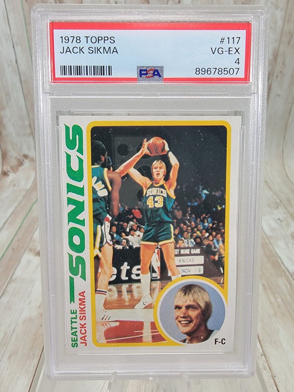 Jack Sikma 1978 Topps #117 Seattle Sonics Rookie PSA 4